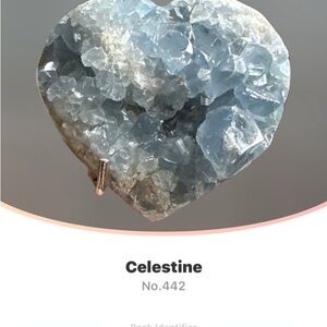 Heart Crystal Accent - Light Blue geode